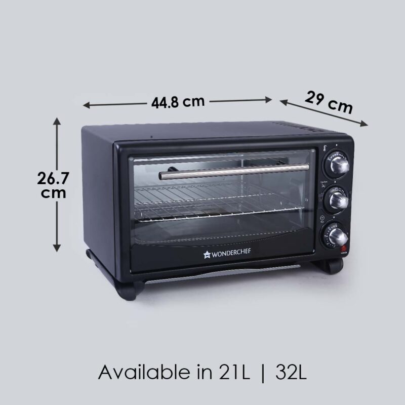 Wonderchef Renewed Oven Toaster Griller (OTG) - 21L | Auto Power-Off with Bell | Heat Resistant Glass Window | 1380W - Image 4