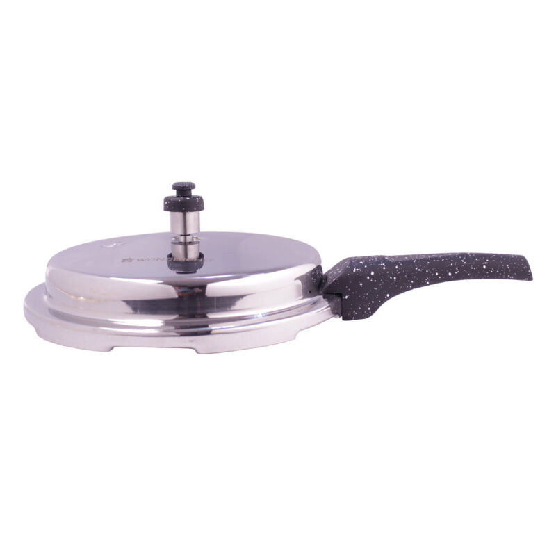 Granite Induction Base 3L Pressure Cooker with Outer Lid, Silver with Black Handle - Image 10