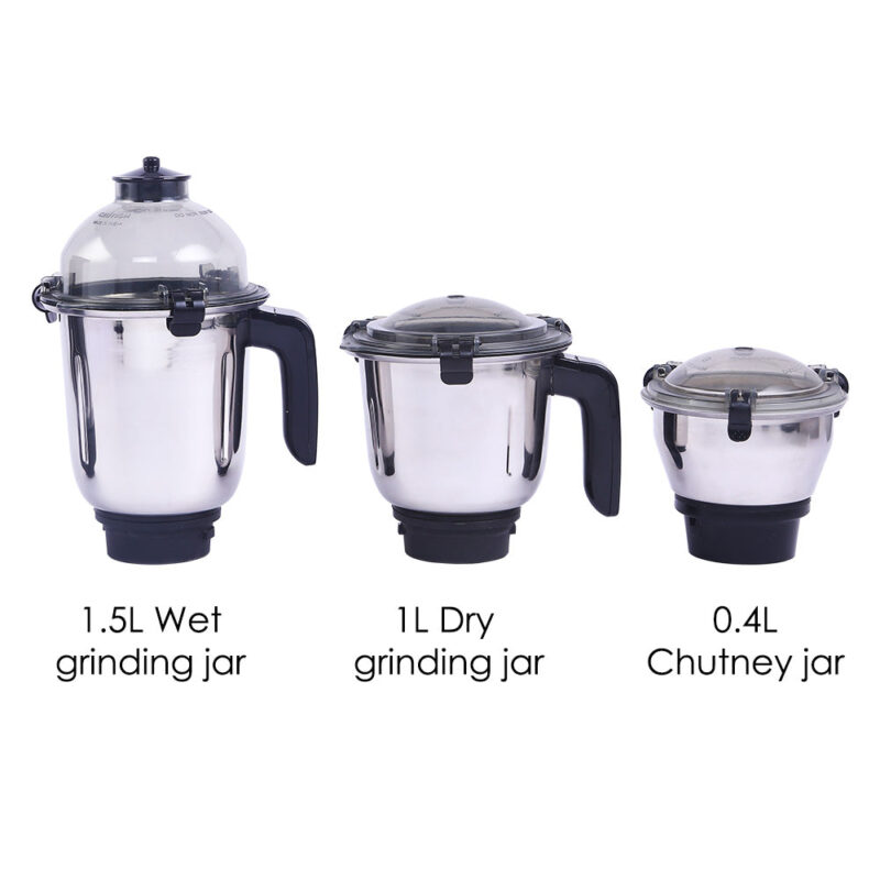 Sumo Mixer Grinder with 4 Stainless Steel Jars, 1000 W in Black - Image 3