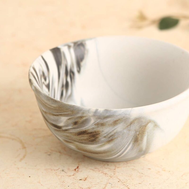 Teramo Stoneware Soup Bowl - Marble White (Set of 2) - Image 4