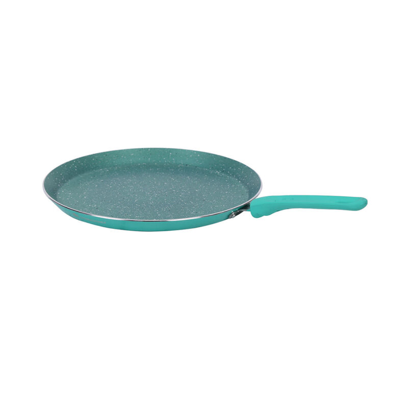 Celebration Non-stick Cookware Set, 5Pc (Wok with Lid, Mini Fry Pan, Dosa Tawa, Grill Pan), Induction Friendly, Soft Touch Handle, Pure Grade Aluminium, PFOA/Heavy Metals Free, 2.2mm, 2 Years Warranty, Turquoise blue - Image 4