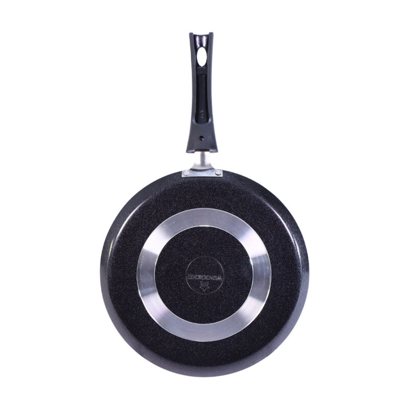 Platinum Plus Non-Stick Cookware Set of 4 | Kadhai with Glass Lid 24cm, Fry Pan 24cm & Dosa Tawa 25cm | Cool-Touch Bakelite Handle | Pure Grade Aluminium | PFOA Free | 1 Year Warranty | Black - Image 9