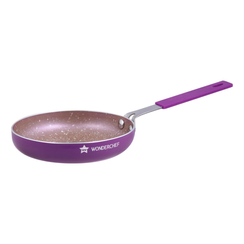 Wonderchef Renewed Royal Velvet Non-stick 14cm Fry Pan | Soft Touch Handle | Virgin Grade Aluminium | 3mm Thick | PFOA/Heavy Metals Free - Image 3