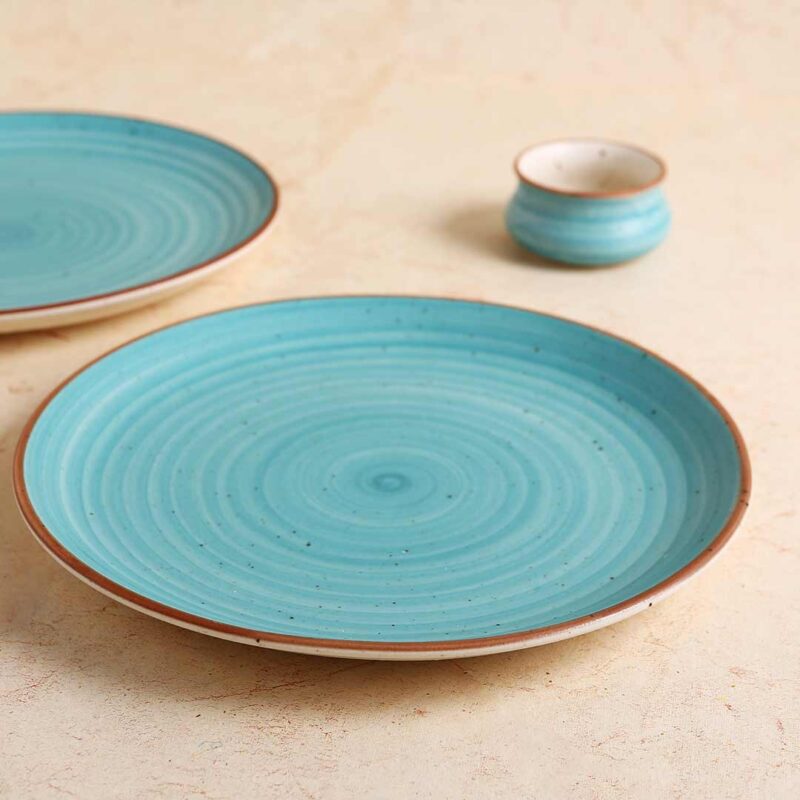 Teramo Stoneware 11" Dinner Plate - Blue (Set of 2) - Image 4