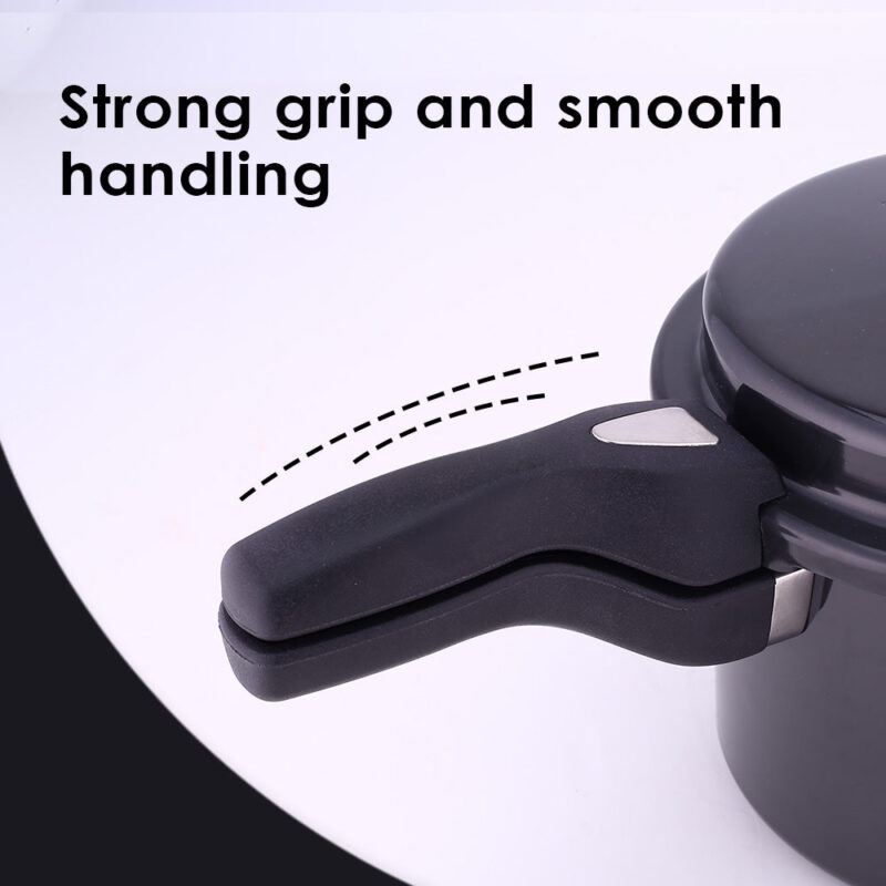 Taurus Hard Anodized 5L Outer Lid Pressure Cooker, SS Lid, Soft Touch Handles for Durability,  Induction Friendly, Black, 5 year warranty, ISI Certified - Image 6