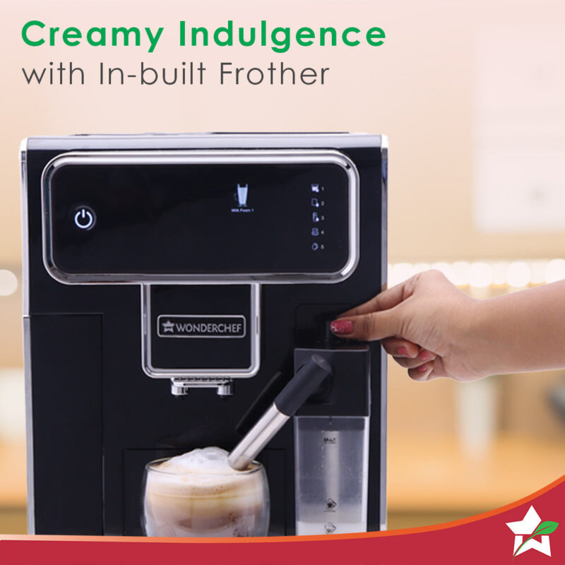 Wonderchef Renewed Regenta Fully Automatic Coffee Machine | For brewing Americano, Cappuccino, Latte, Macchiato, Flat White, Espresso | Bean-To-Cup Coffee at 19 bar pressure - Image 4