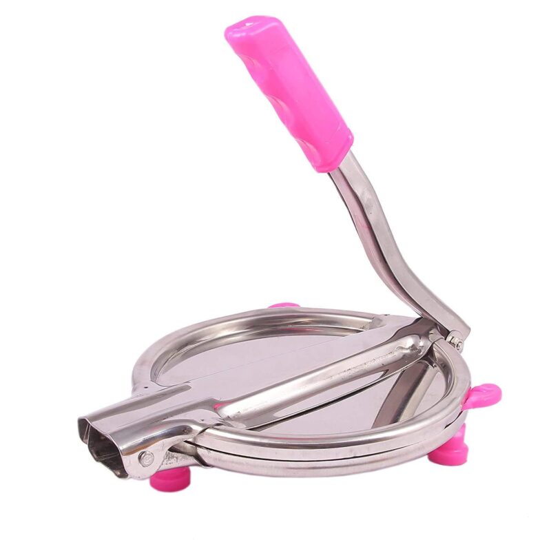 Kuber Industries Heavy Quality Iron Puri Maker, Manual Stainless Steel Chapati Press, Chapati Maker Roti Maker (Silver)-KUBMART10964 - Image 5