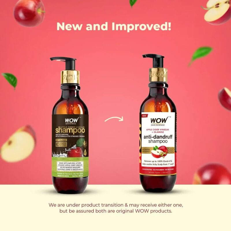 WOW Skin Science Apple Cider Vinegar Shampoo with DHT Blockers | Gentle & Natural Detox Formula that Helps Remove Buildup | For Men & Women 300ml - Image 8