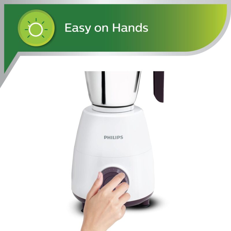 PHILIPS HL7505 500W Mixer Grinder (White and Purple) - Image 3