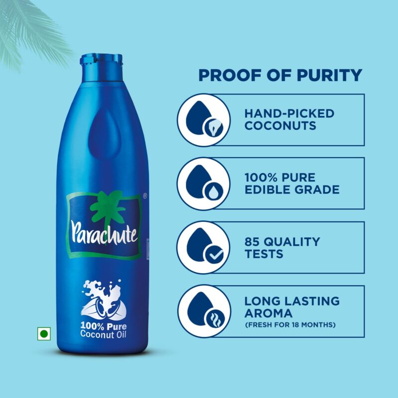 Parachute Coconut Oil - 1 L Pet Jar - Image 3