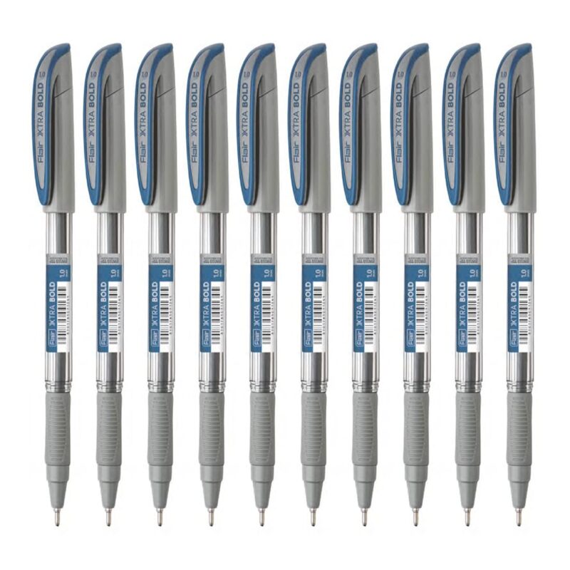Flair Xtra Bold Ball Pen Wallet Pack 1.0mm - Blue Ink