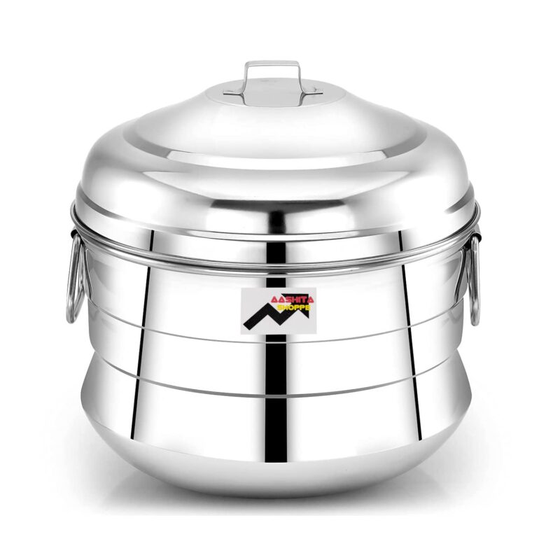 Aashita Shoppe Stainless Steel Idli Cooker/Idli Maker Makes 13 Idlis At Once Comes With 3 Plates.Gas Stove & Induction Compatible - Image 2