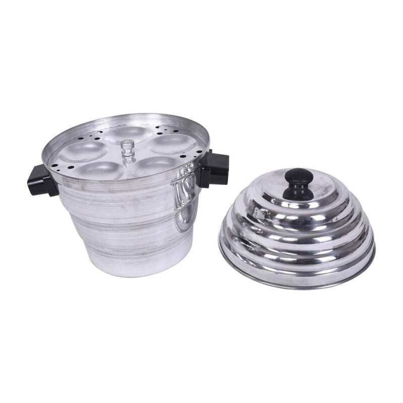 Idli-Dhokla Maker (12 Idli) Idli Cooker with 3 Idli Plates, 2 Dhokla Plates and 1 Patra/momos Plate - Aluminium - Image 3