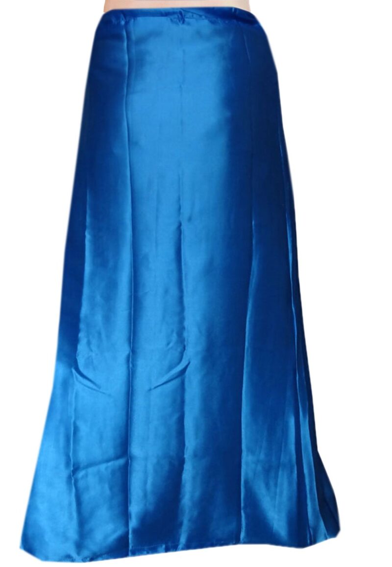 Bigfashionshop Combo Women's Silk Saree Satin Petticoat Inskirt (Orange, Black, Blue, Free Size) - Pack of 3 - Image 2