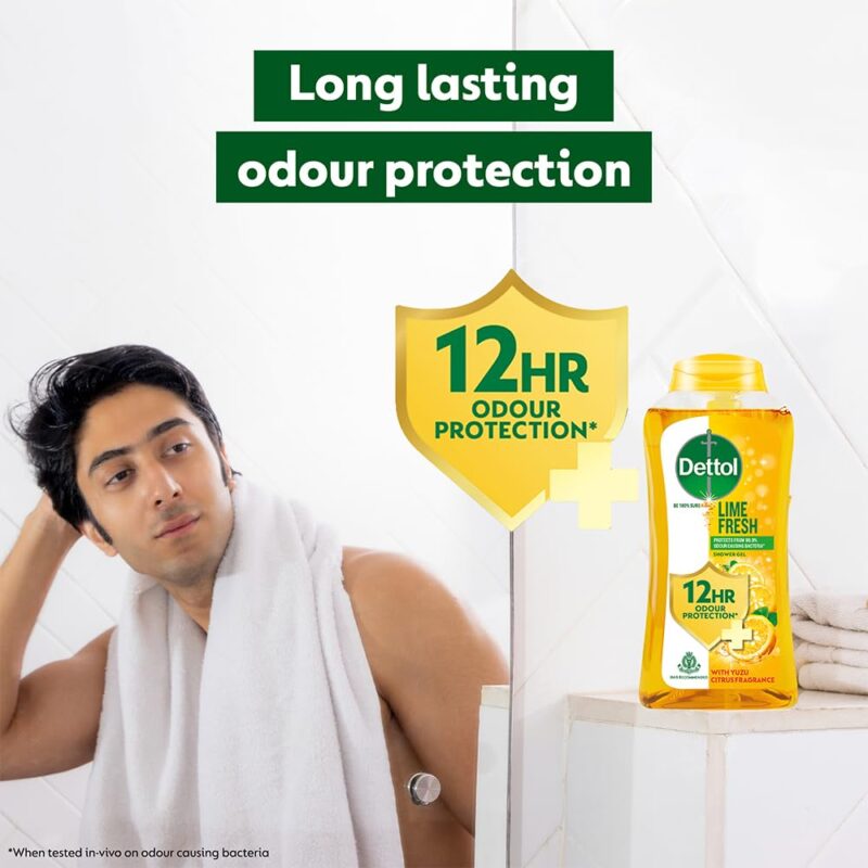Dettol Body Wash and Shower Gel for Women and Men, Refresh - (Pack of 2-250ml each) | Soap-Free Bodywash | 12h Odour Protection - Image 9