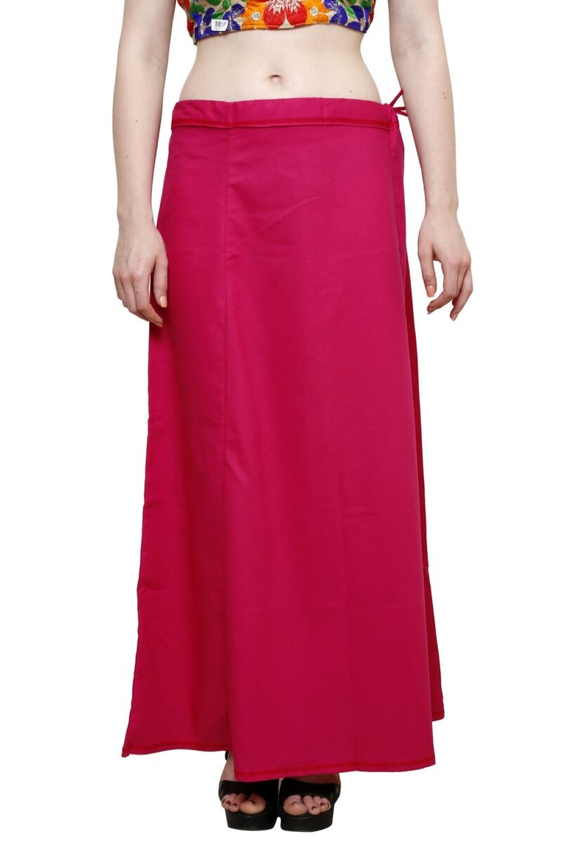 Pistaa's combo of Women's Soft Cotton Ink Blue and Dark Pink Color Best Readymade Inskirt Saree petticoats - Image 5