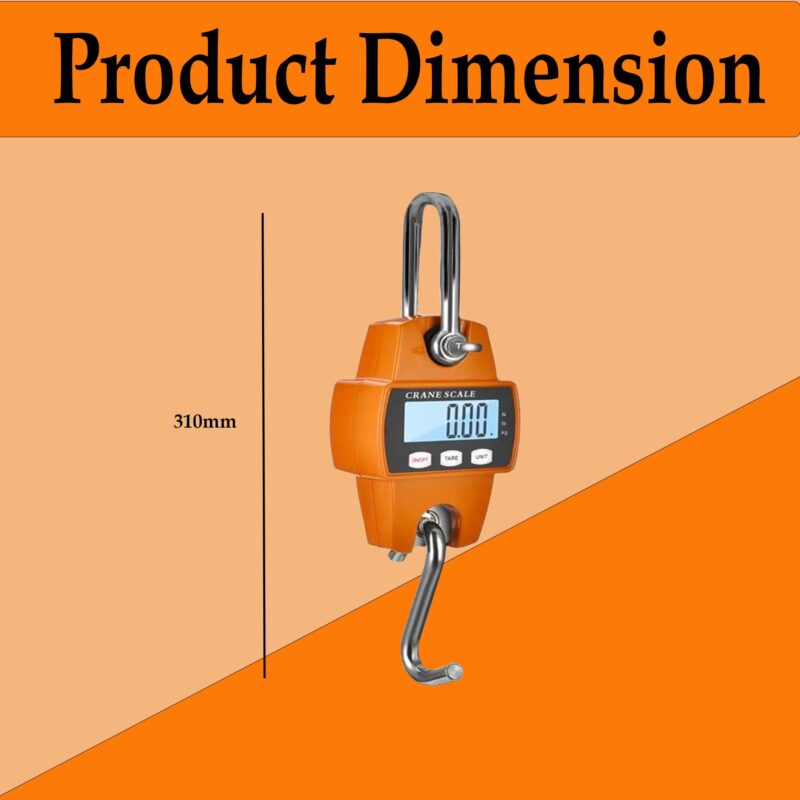 JN-SON 300 Kg Industrial Heavy Duty Hanging Scale - Portable Electronic Weighing Crane Scale - Image 3