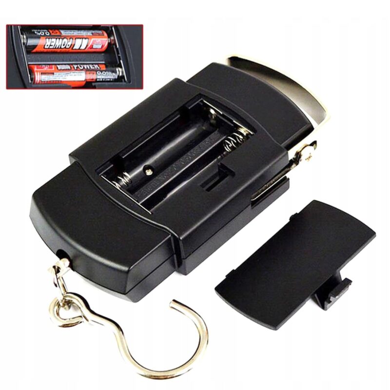 Gigawatts Portable Luggage Bag Weighing Scale 50KG Load Capacity Weight Machine with Stainless Steel Fishing Hook & Digital LED Screen Display for Bags Travel Flights Home & Kitchen (Black, 1Pc) - Image 3