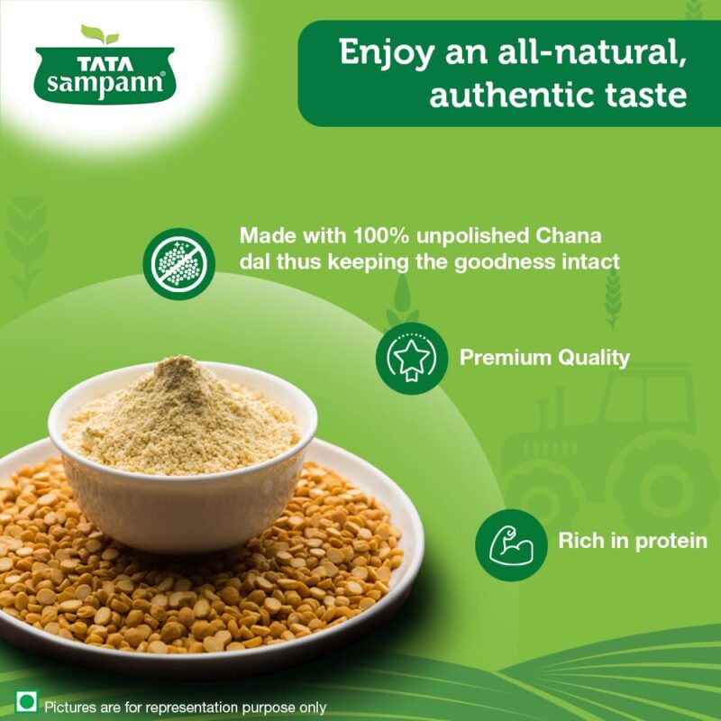 Tata Sampann 100% Chana Dal Fine Besan, Gram Flour, 1 Kg - Image 6