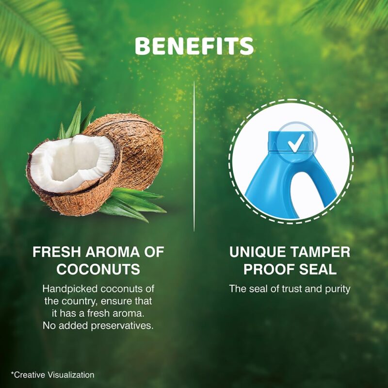 Bajaj 100% Pure Coconut Oil 1.2 Litres Jar - Image 3