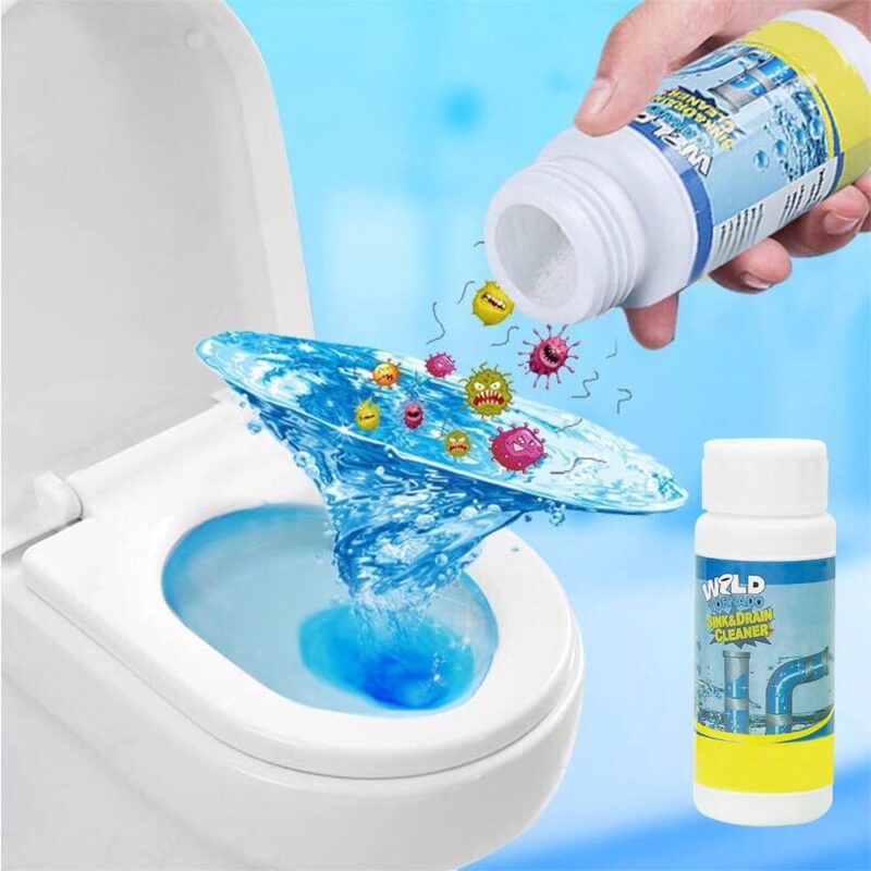ERZA Drain Cleaner Powder, Sink Deodorizer, Effective Sink Cleaner, Drain Blockage Remover, Drain Pipe Cleaner, Keep Clogs Free for Kitchen Bathroom Toilet Washbasin Septic Tank, Pack of 3, 330 Gm - Image 7