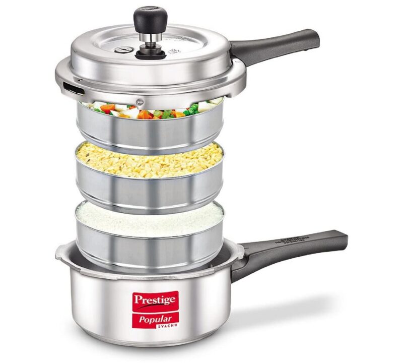 Prestige 2L Popular Svachh Aluminium Outer Lid Pressure Cooker|Ideal for 2-3 Persons|Deep lid for Spillage Control|5 Years Warranty - Image 6