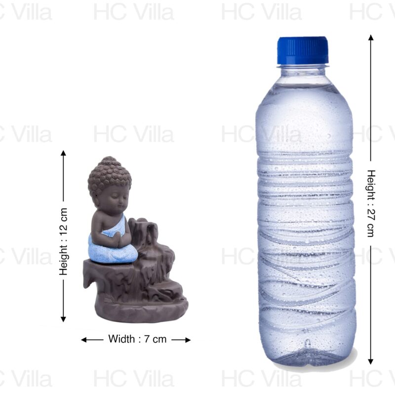 HC VILLA Ceramic Showpiece Figurine (7 X 7 X 12, Blue)(Conical) - Image 4