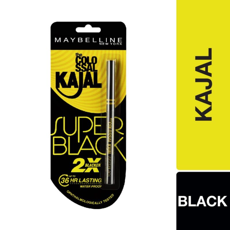 Maybelline New York Kajal, Super Black, Intense Colour, Sharp Definition, Long-lasting, Colossal Kajal, 0.35g - Image 7