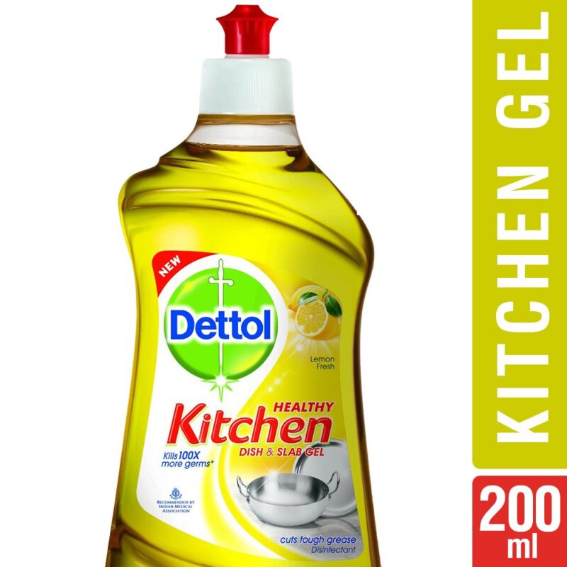 Dettol Kitchen Dish and Slab Gel - 200 ml (Lemon Fresh) - Image 5