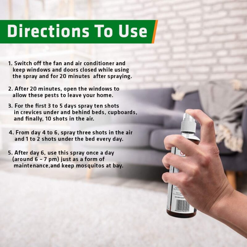 Herbal Strategi Mosquito Repellent Room Spray Refill - 500ml | Effective Against Mosquitoes Causing Dengue Zika Chikungunya | 100% Herbal and Chemical Free | Baby and Pet Safe | Ayush Certified - Image 2