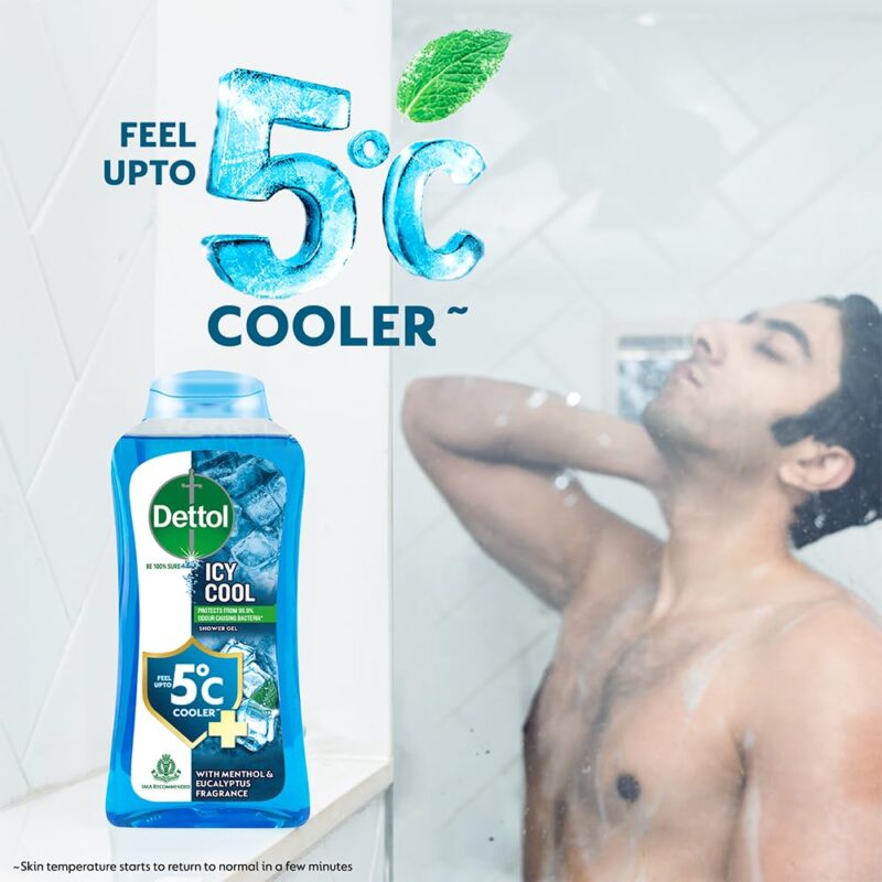 Dettol Body Wash and Shower Gel for Women and Men, Cool (Pack of 2 - 250ml each) | Soap-Free Bodywash | 12h Complete Odour Protection - Image 10