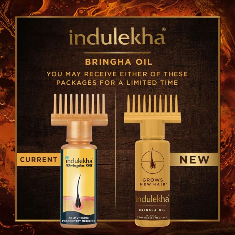 Indulekha Bringha Ayurvedic Hair Oil 100 ml|| Hair Fall Control and Hair Growth with Bringharaj & Coconut Oil - Comb Applicator Bottle for Men & Women - Image 6