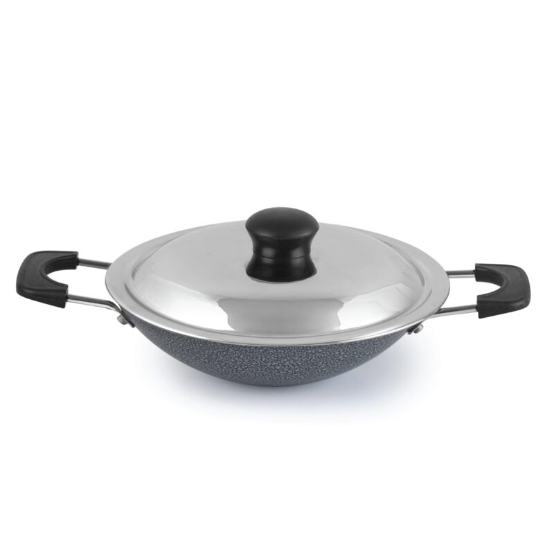 CELLO Black Platina Non-Stick Deep Appachatty with Lid 20 cm | Scratch Resistant | Gas Stovetop Compatible | Comfortable Grip | Black - Image 7