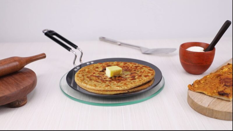 Vinod Black Pearl Hard Anodised Tawa - 30 cm | 5.25mm Thickness | Metal Spoon Friendly | Riveted Sturdy Handle | Long Lasting Roti, Paratha Tawa | 2 Year Warranty | Toxin Free - Image 8