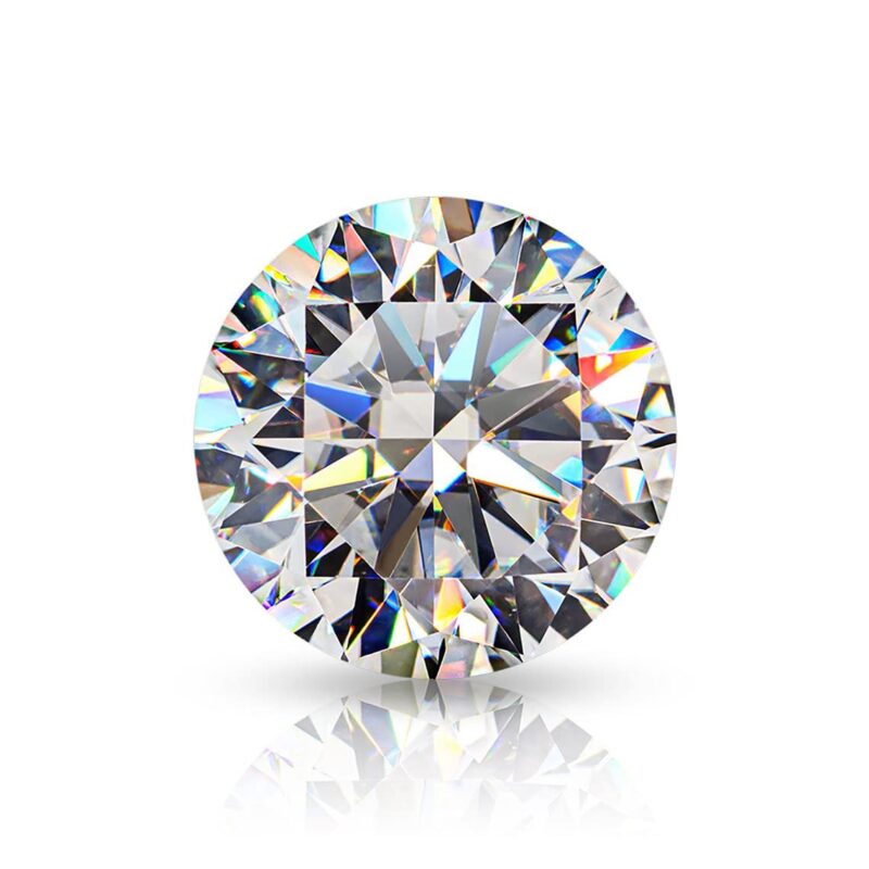 Moissanite Clear White D Color Round Brilliant Cut Loose Gemstone VVS1 Quality Moissanite Stone 1 Carat GRA Certified Loose Moissanite Stones (6.50 mm Heart & Arrow Cut)