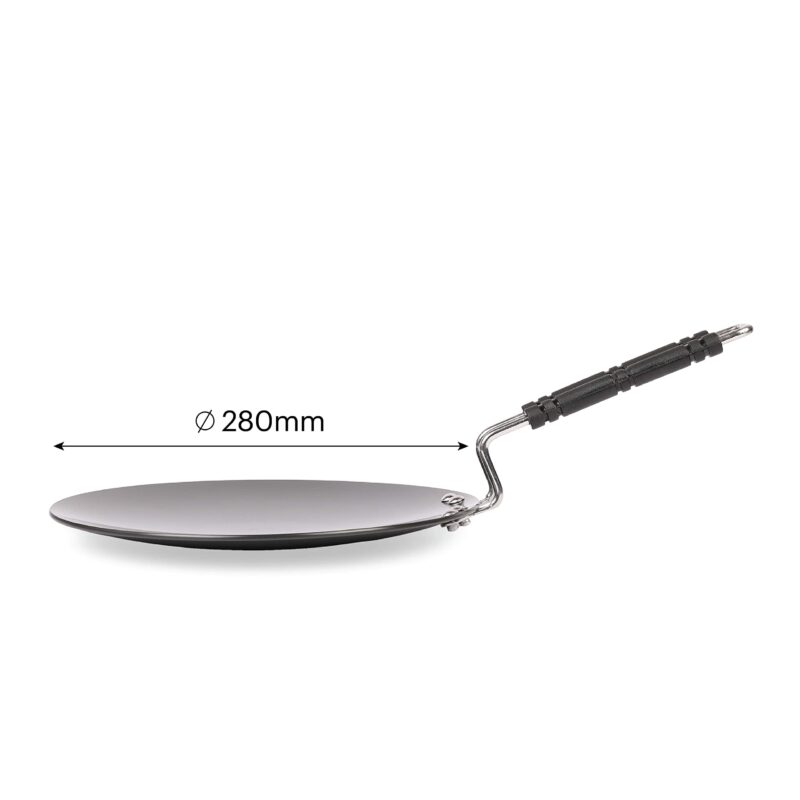 Cello Hard Anodized Aluminium Concave/Paratha/Roti Tawa (28cm), Black (3MM Thickness) - Image 3