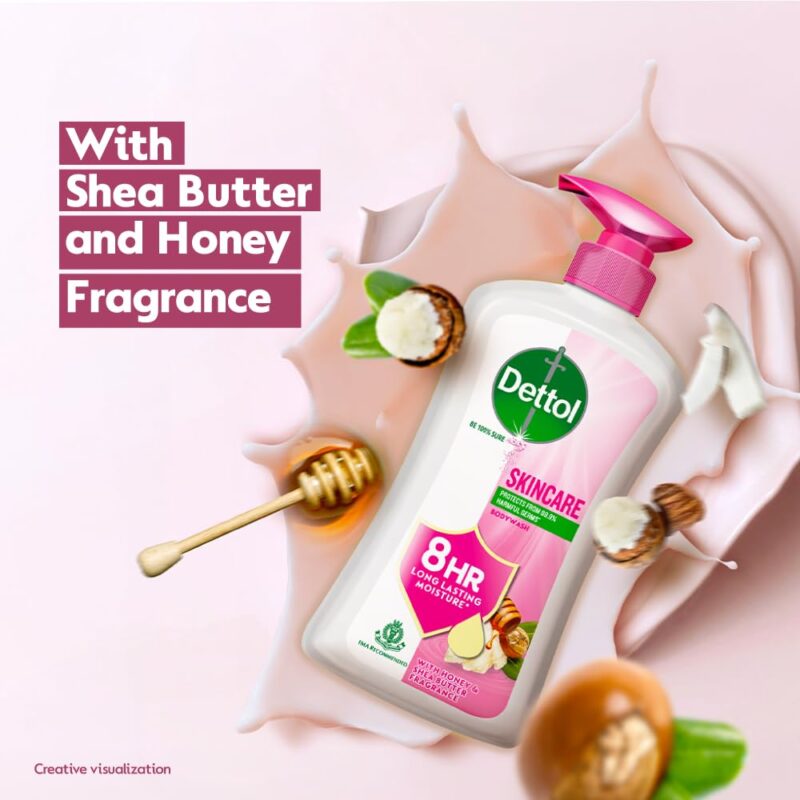 Dettol Body Wash and Shower Gel for Women and Men, Skincare - 500ml each | Soap -Free Bodywash | 8h Moisturization - Image 8