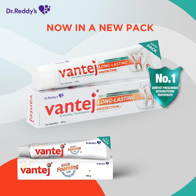 Vantej Tooth Sensitivity Toothpaste - 100g, White - Image 2