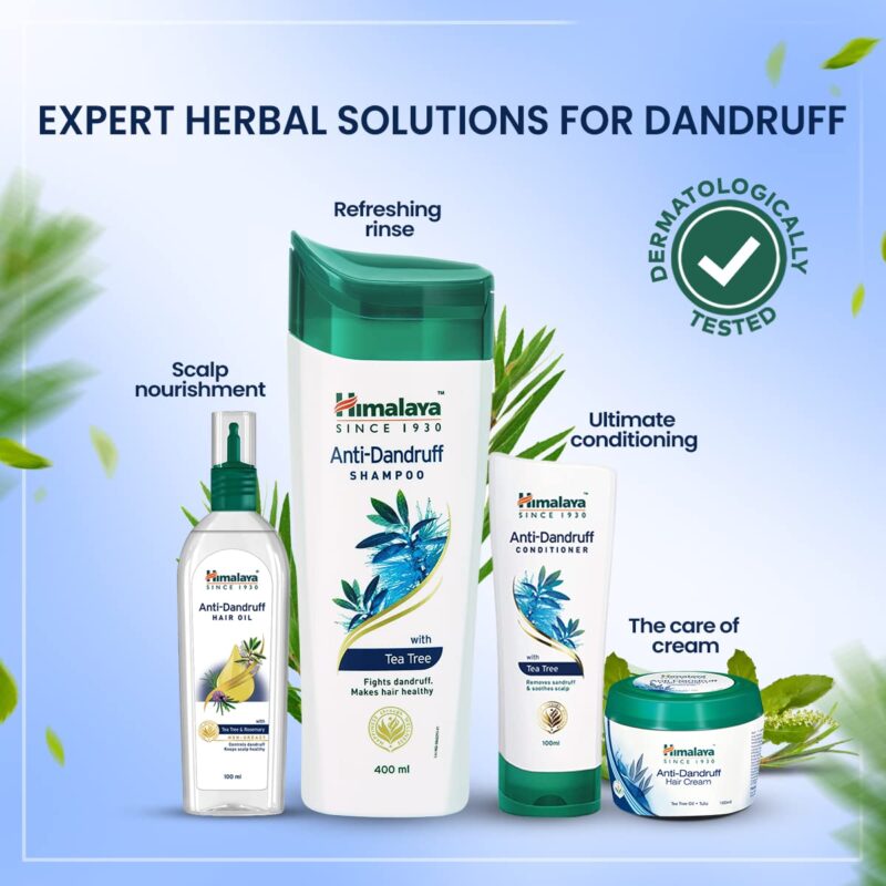 Himalaya Anti-Dandruff Hair Cream | Removes & Prevents Dandruff | Non Sticky Oil Replacement Hair Cream | Soothes Scalp | With Tea Tree Oil & Tulsi | For Women & Men | 100ml - Image 4