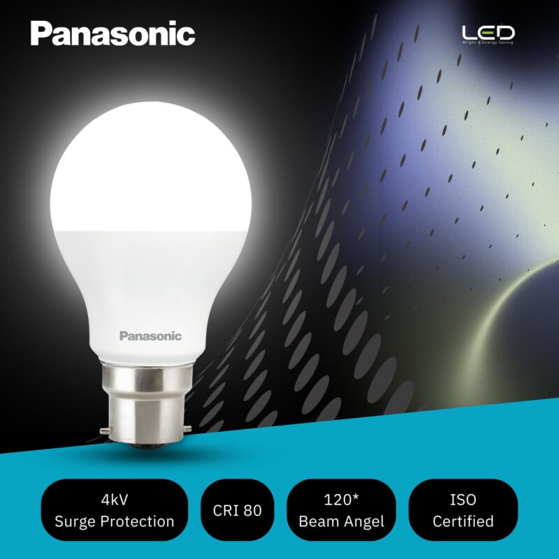 Panasonic 9 Watt LED Bulb, B22 Base 9W Bulb Light For Home, 25000+ BH with 1 Year Warranty, 6500K Cool Day Bulb (Pack of 2) - Image 5