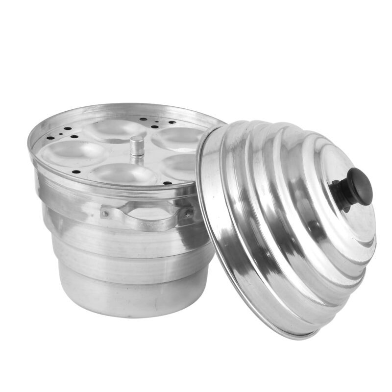 Arihant's (16 Idlis) Aluminium Idli-Dhokla Maker(1 Pot, 1 Lid, 4 Idli Plates, 2 Dhokla Plates) - Idli Cooker | Idli/Dhokla/Momos Maker Is Made Of High Quality Aluminium. - Image 4
