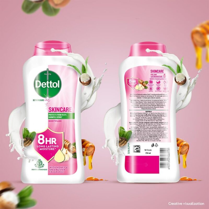 Dettol Body Wash and Shower Gel for Women and Men, Nourish (Pack of 3 - 250ml each) | Soap -Free Bodywash | 8h Moisturization - Image 10