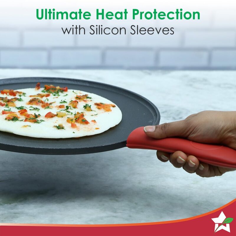 Wonderchef Forza Cast-Iron 27 cm Dosa Tawa Pan | Pre-Seasoned Cookware | Induction Friendly | 4 mm | with Lifetime Exchange Warranty - Image 5