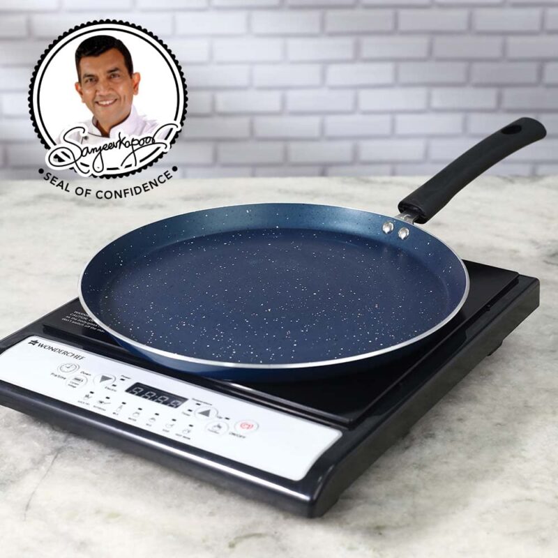 Wonderchef Galaxy Dosa Tawa 28cm, Midnight Blue, 2 Years Warranty - Image 5