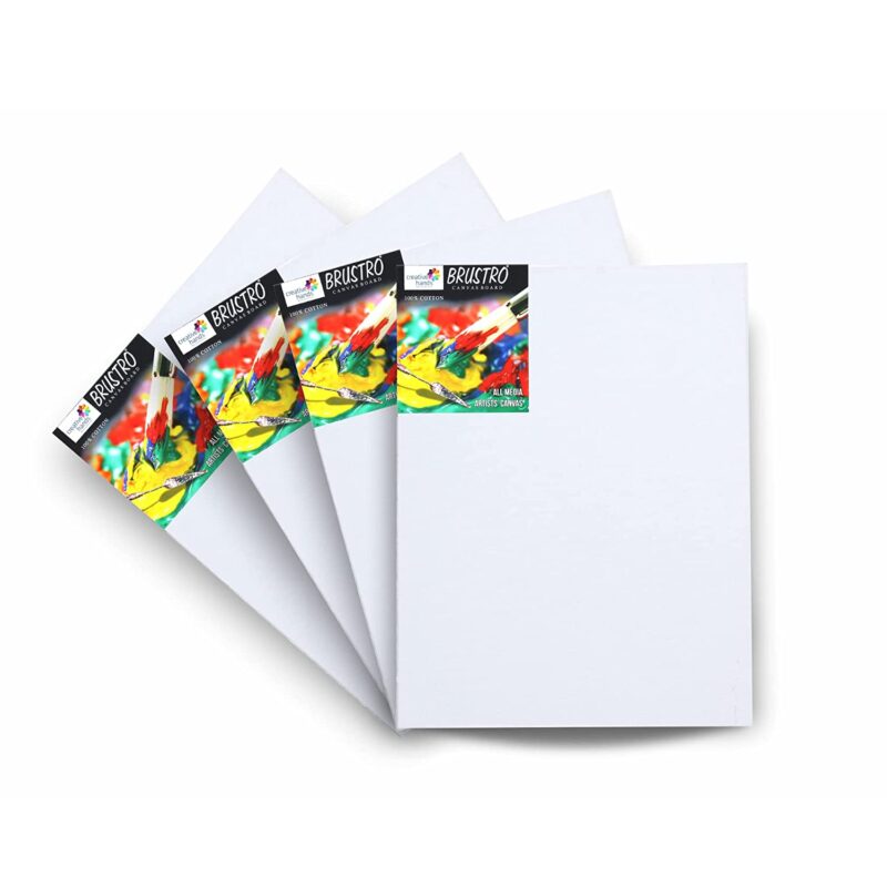 Brustro Artists' Canvas Board Medium Grain 18"x24" (Pack of 4) - Image 4