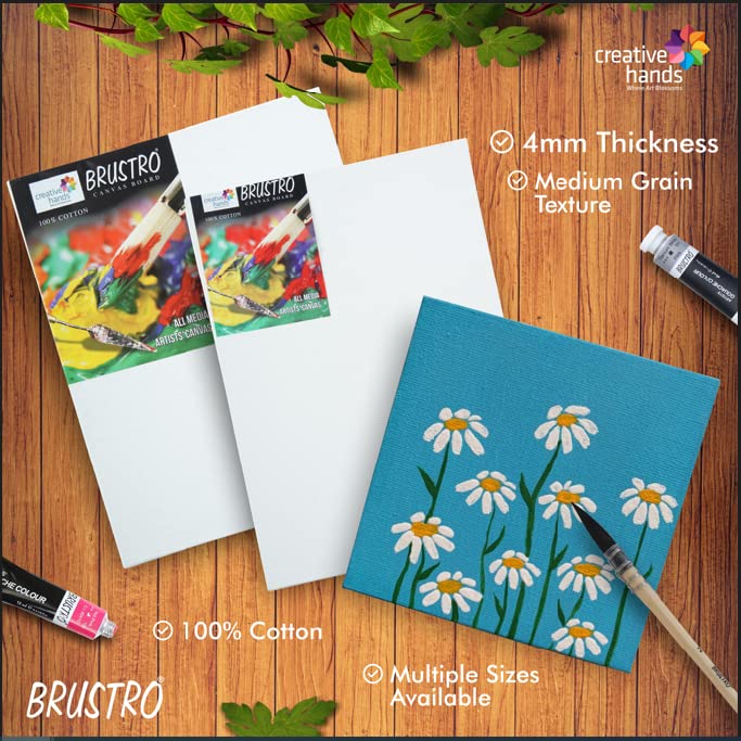 Brustro Artists 100% Cotton Canvas Board Medium Grain 20"x24" (Pack of 2) - Image 3