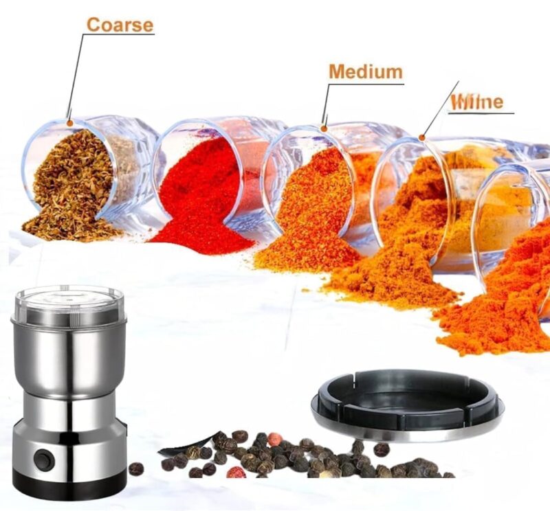 larrito Stainless Steel Nima Multifunctional Grinder Smash Machine Coffee Beans Electric Grinder and Coffee Maker Household Electric Mixer Grinder (Mixer-1) - Image 4