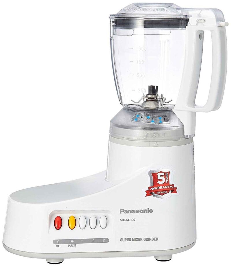 Panasonic MX-AC310-H 550-Watt 3-Jar Super Mixer Grinder (White) - Image 2