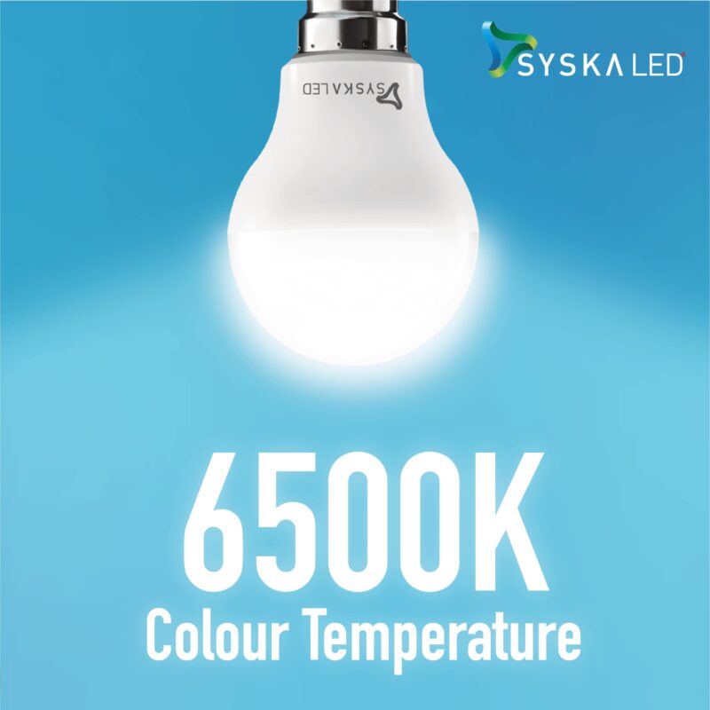 SYSKA Ssk-Srl-9W- Base B22D 9-Watt Led Bulb (Pack Of 6, Cool Day Light) - Image 3