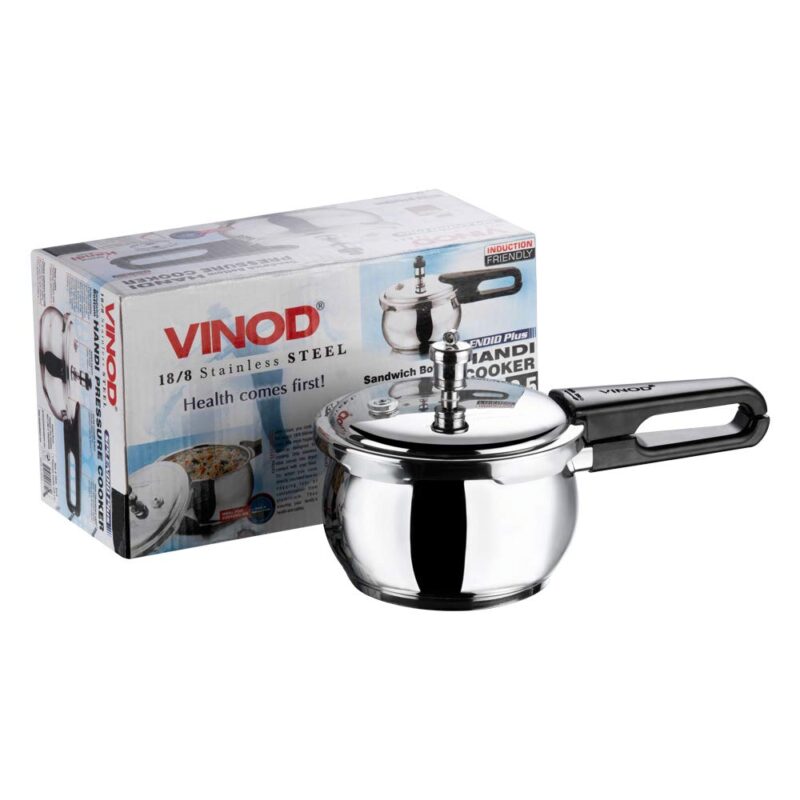 Vinod 18/8 Stainless Steel Splendid Plus Outer Lid Pressure Cooker -1.5 Ltr (Induction Friendly) - Image 2